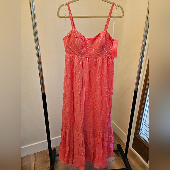 Nwt Lilly Pulitzer Hiedi/Heidi Aura Pink Maxi Dress 6 - Picture 2 of 7